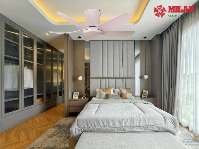 Quạt trần nhẹ phù hợp nhiều không gian.